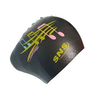 Шапочка для плавання для довгого волосся SNS KW-1Ч black music 11323 фото