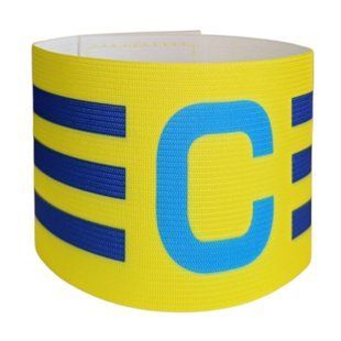 Капітанська пов'язка FT-C2-Yellow жовта зі смугами 30103 фото