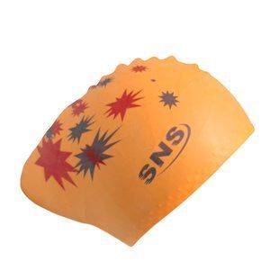 Шапочка для плавання для довгого волосся SNS KW-2ОРН orange galaxy 11330 фото