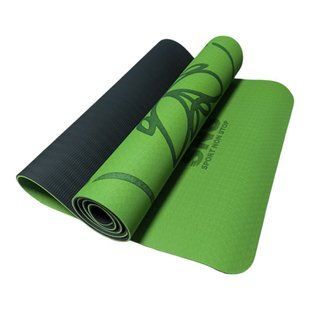 Килимок SNS для йоги з розміткою зелений KOT6-2-G+BL 12864 фото