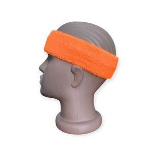 Пов'язка на голову спортивна махрова оранжева 1HT-orange 18116 фото