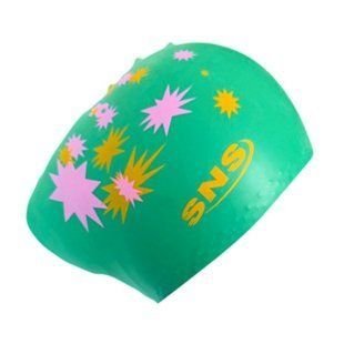 Шапочка для плавання для довгого волосся SNS KW-2З green galaxy 11337 фото