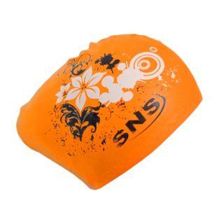 Шапочка для плавання для довгого волосся SNS KW-3ОРН orange flowers 11342 фото