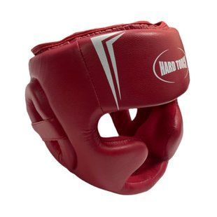 Шолом боксерський БЛИСКАВКА закритий HARD TOUCH PU розмір S червоний 00482 фото