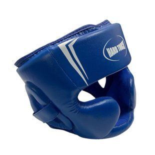 Шолом боксерський БЛИСКАВКА закритий HARD TOUCH PU розмір XL синій 00492 фото
