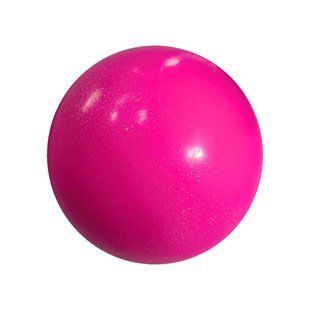 М'яч для художньої гімнастики T12-pink 15 см рожевий з гліттером 18146 фото