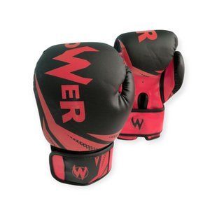 Рукавички боксерські POWER червоні 12 унцій POW-W-Red-12 18182 фото